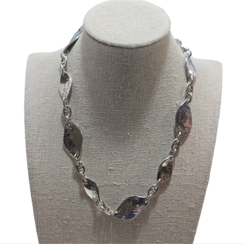 Brighton vintage Twist‎ and Turn Scrolled Retired Necklace